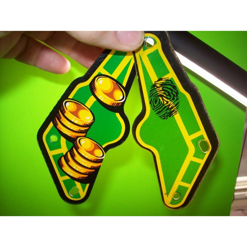 Who Dunnit Original Pinball Machine Slingshot Plastic Set Left And Right Vintage